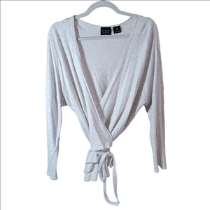 Press wrap top longsleeve ultra soft modal oversized small medium off white